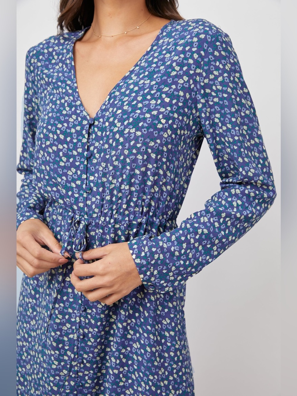 New! Rails Jade Ditzy Blue Floral Midi Dress 🩵 Medium - Picture 5 of 15
